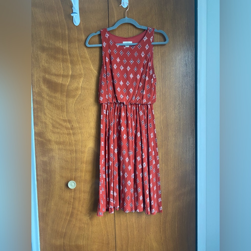 Ann Taylor Loft burnt orange dress